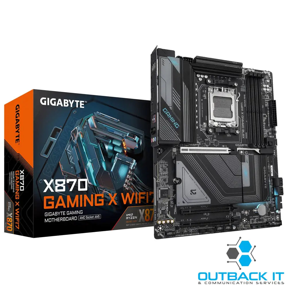 Gigabyte X870 GAMING X WIFI7 AMD AM5 ATX Motherboard 4x DDR5~256GB,3x PCIe x16 3x M.2 4x SATA 6,4x USB 3.2 4x USB2.0 2x