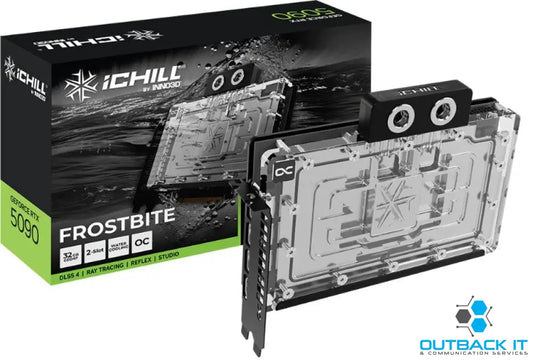 INNO3D nVidia GeForce RTX 5090 iCHILL Frostbite 32GB GDDR7 2467MHz Boost Full-cover Water Block (Custom Loop System