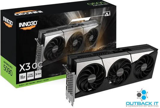 INNO3D nVidia GeForce RTX 5090 X3 OC 32GB GDDR7 2452MHz Boost Clock RAM 28Gbps 3x DP 1xHDMI 333x137x60mm (3-slot) PCI-E
