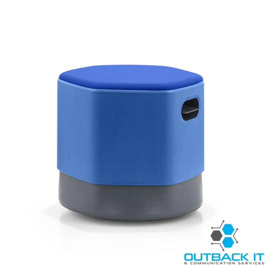 LDR Focus Mini Stool–Height-adjustable tumbler stool with moulded foam rounded base lightweight grey plastic build.