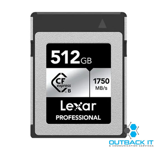 Lexar Professional CFexpress™ Type B card Silver Series 512GB—Up to 1750MB/S read up to 1300MB/s write,minimum