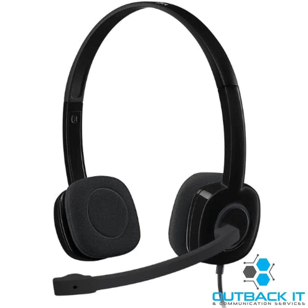 Logitech H151 Stereo Headset Light Weight Adjustable Headphones with Microphone 3.5mm jack In-line audio controls