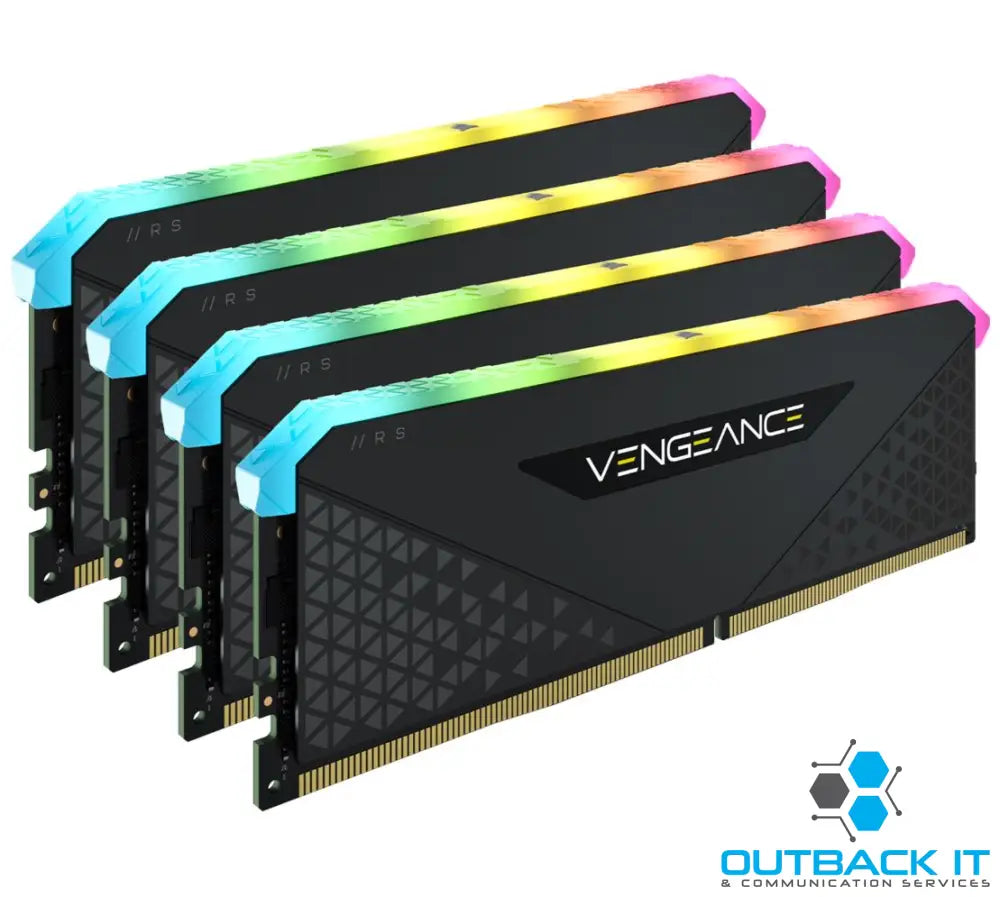 (LS) Corsair Vengeance RGB RS 32GB (4x8GB) DDR4 3600MHz C18 18-22-22-42 Black Heatspreader Desktop Gaming Memory EOL