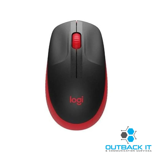 (LS)Logitech M190 Full-Size Wireless Mouse - RED Wireless & Bluetooth