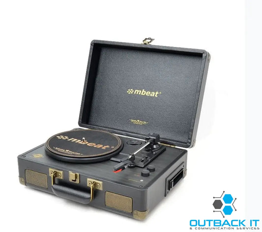 (LS)mbeat® Uptown Retro Bluetooth 3-in-1 AudioTurntable & Cassette Player Bluetooth Streaming 33/45 RPM Vinyls and