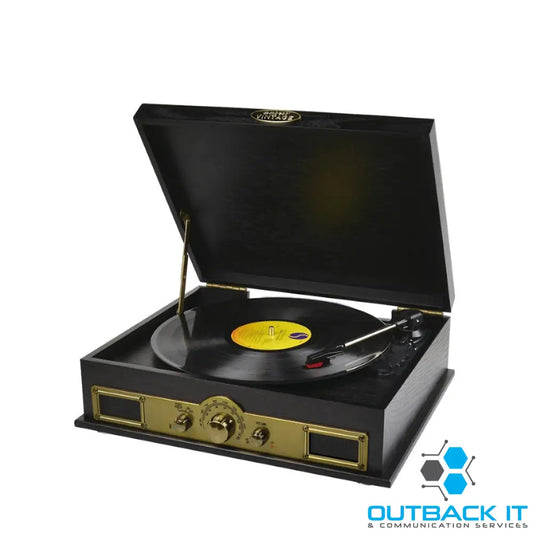 (LS)mbeat® Vintage USB Turntable with Bluetooth Speaker and AM/FM Radio - Vinyl Turntable Record Player USB AUX-in