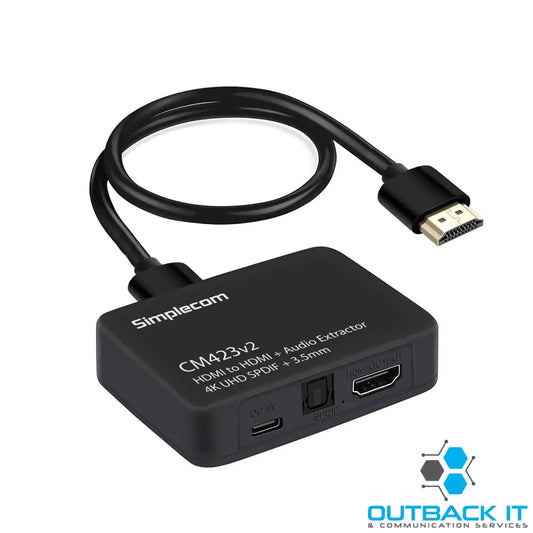 (LS)Simplecom CM423v2 HDMI Audio Extractor 4K HDMI to HDMI and Optical SPDIF + 3.5mm Stereo Convertors