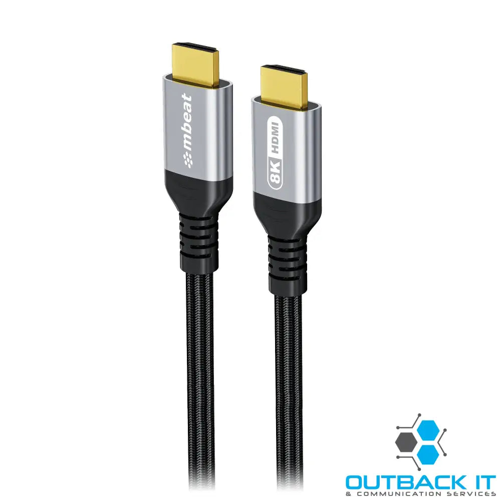 mbeat Tough Link 1.5m Certified 8K HDMI Cable - Space Grey HDMI 2.1 (male) to HDMI 2.1 (male) 50cm × 2.02cm × 1.13cm