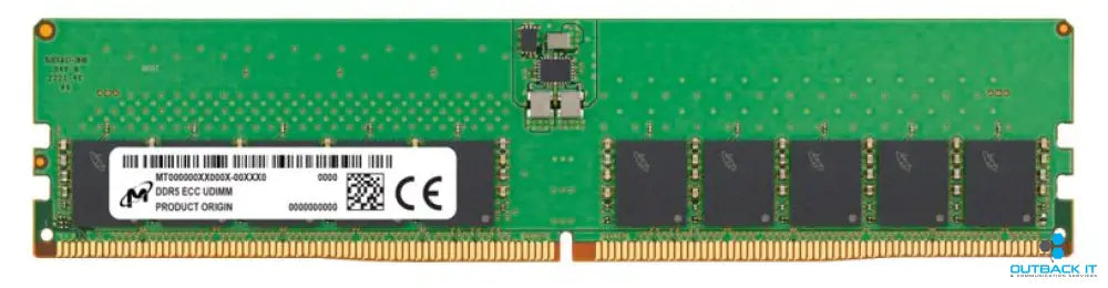 Micron 32GB (1x32GB) DDR5 ECC UDIMM 5600MHz CL46 2Rx8 Server Data Center Memory 3yr wty (Crucial) Server (ECC)
