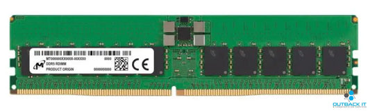 Micron 32GB (1x32GB) DDR5 RDIMM 4800MHz CL40 2Rx8 ECC Registered Server Data Center Memory 3yr wty Server (ECC)