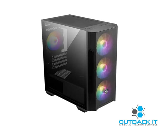 MSI MAG FORGE M100R BLACK Micro ATX Case 1x USB 3.2 2x USB 2.0 1x Audio 1x Mic 4x PCI-E 2x 2.5’ 2x 3.5’ Micro ATX