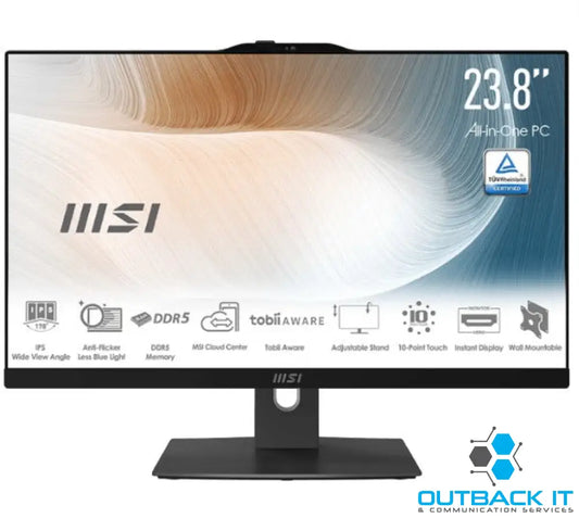 MSI Modern AM242TP 1M-1834AU,Black 23.8’ 10 Points Touch Screen Core 5 120U/D5 16GB/1TB SSD/WiFi6/Webcam/Height