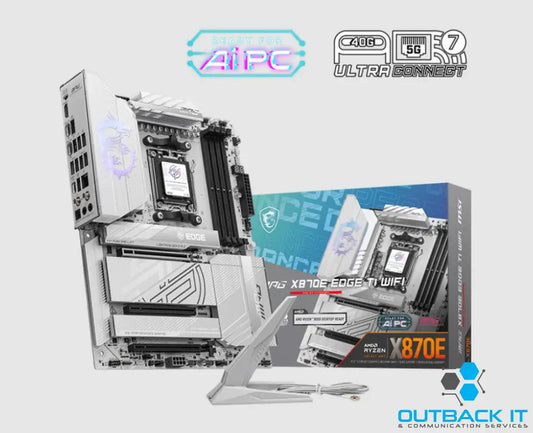 MSI MPG X870EEDGE TI WIFI AMD AM5 ATX Motherboard 4x DDR5~256GB 3x PCIe x16 4x M.2 8x USB 2.0 4x USB-C AMD Socket AM5