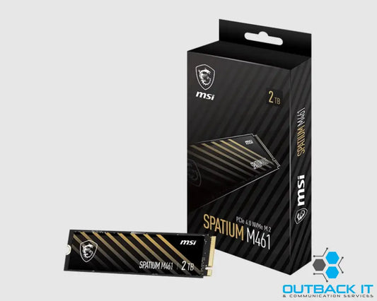 MSI SPATIUM M461 PCIe 4.0 NVMe M.2 2TB SSD Sequential Read up to 5000MB/s Sequential Write up to 4200MB/s 450 TBW 5
