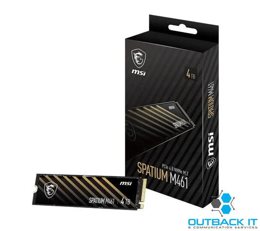 MSI SPATIUM M461 PCIe 4.0 NVMe M.2 4TB SSD Sequential Read up to 5000MB/s Sequential Write up to 4200MB/s 900 TBW 5