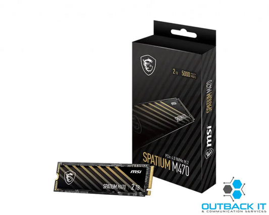 MSI SPATIUM M470 PCIe 4.0 NVMe M.2 2TB SSD 2GB DDR4 Sequential Read up to 5000MB/s Sequential Write up to 4400MB/s 3300