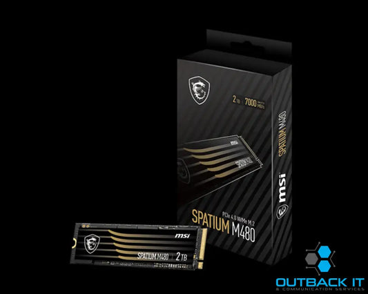 MSI SPATIUM M480 PCIe 4.0 NVMe M.2 2TB SSD 2GB DDR4 Sequential Read up to 7000MB/s Sequential Write up to 6800MB/s 1400