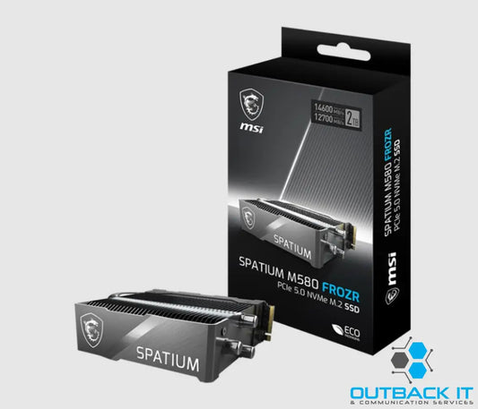 MSI SPATIUM M580 PCIe 5.0 NVMe M.2 FROZR 2TB 4GB LPDDR4 Sequential Read up to 14600MB/s Sequential Write up to