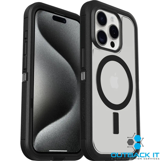 OtterBox Defender XT MagSafe Apple iPhone 15 Pro (6.1’) Case Dark Side (Clear / Black) - (77-93267) DROP + 5X Military