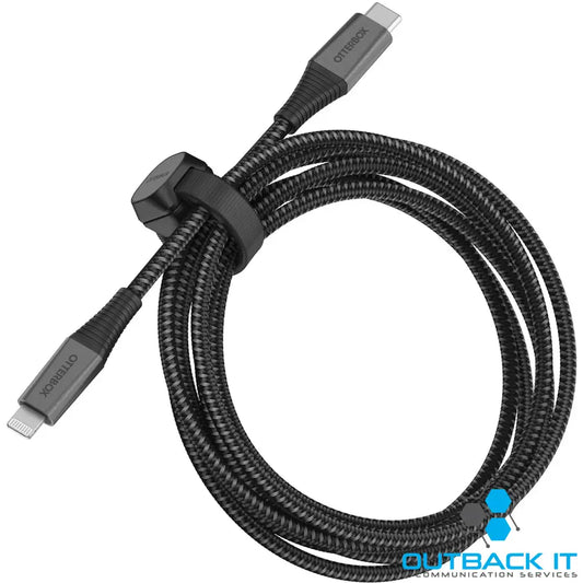 OtterBox Lightning to USB-C Fast Charge Premium Pro Cable (2M) - Black (78-80890) 3 AMPS (60W) MFi 30K