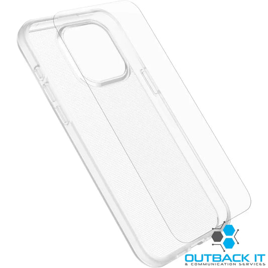 OtterBox React Case with Screen Protector Apple iPhone 15 Pro Max (6.7’) Clear - (78-81237) DROP + Military Standard,2X