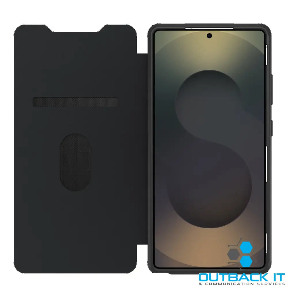 OtterBox React Folio Samsung Galaxy S25 Ultra 5G (6.9’) Case Black Crystal (Clear/Black) - (77-97833) DROP + Military