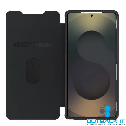 OtterBox React Folio Samsung Galaxy S25 Ultra 5G (6.9’) Case Black Crystal (Clear/Black) - (77-97833) DROP + Military