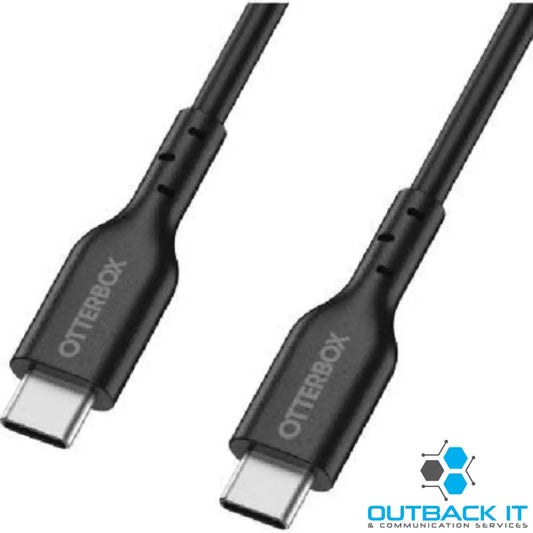 OtterBox USB-C to USB-C (2.0) PD Fast Charge Cable (1M) -Black(78-81356),3 AMPS (60W),Samsung Galaxy,Apple iPhone,iPad