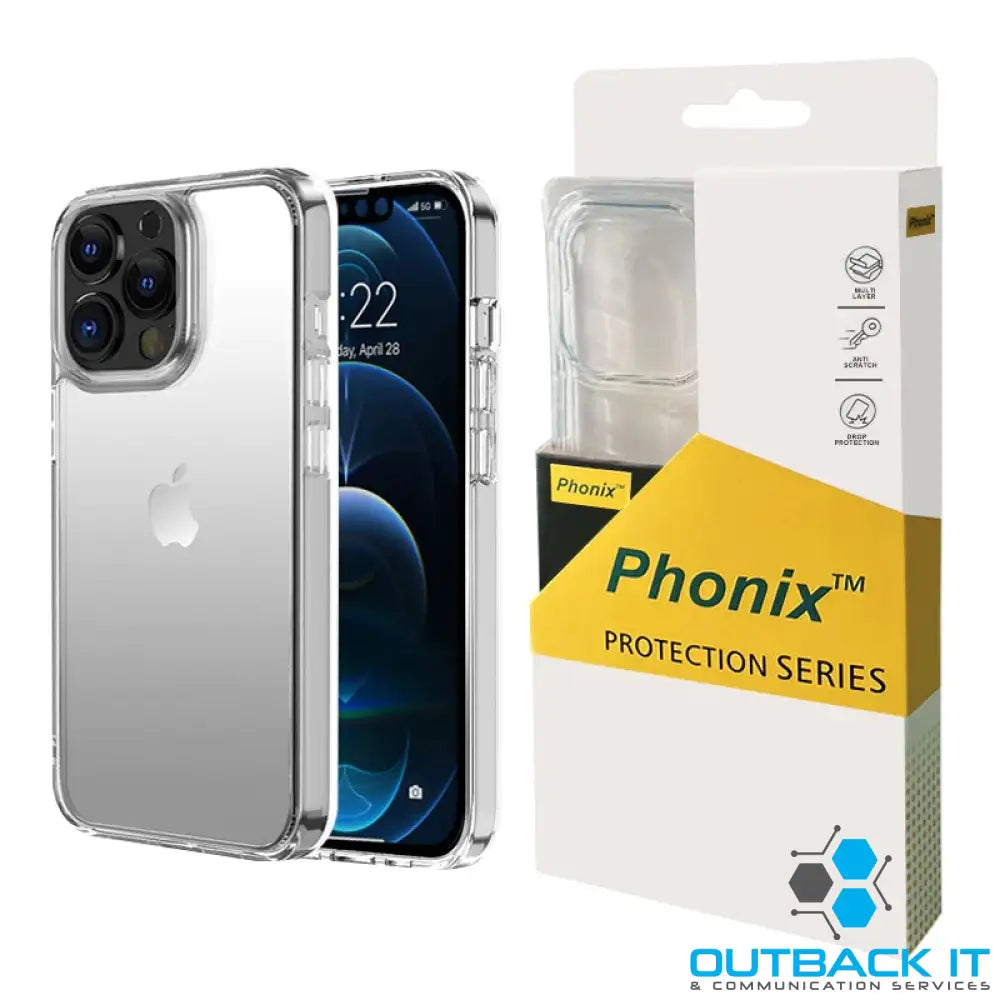 Phonix Apple iPhone 12 / iPhone 12 Pro Clear Rock Hard Case - Shockproof Ultra-thin lightweight Non-slip Crystal Clear
