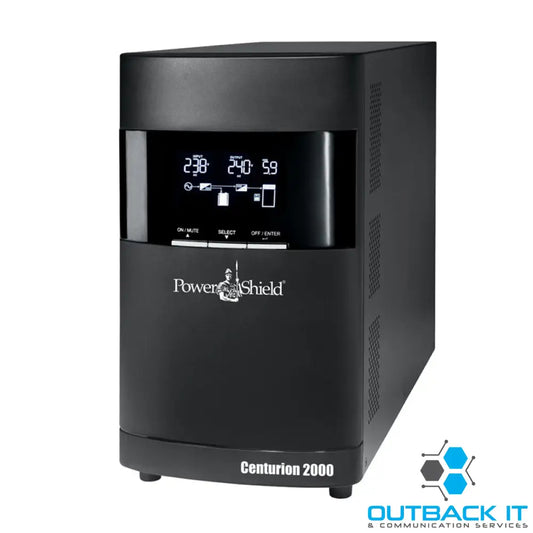 PowerShield Centurion Tower UPS 2000VA/1800W 10A input 4 AUS sockets hot-swappable batteries 2-year warranty Double