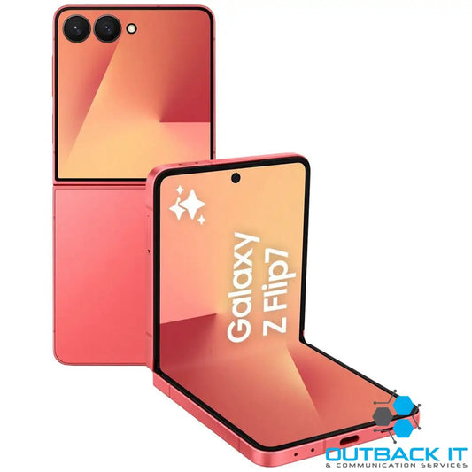 Samsung Galaxy Z Flip7 5G 512GB - Coral Red*AU STOCK* 6.9’ Full HD + 120Hz 12GB/512GB 50MP/10MP Single + eSIM 4000mAh 2