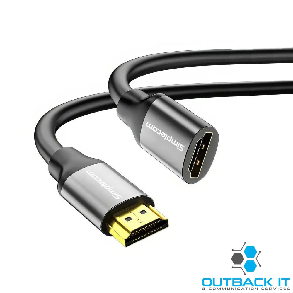 Simplecom CAF310 1.0M HDMI 2.1 Extension Cable Male to Female 48Gbps 8K@60Hz HDMI & Video Cables