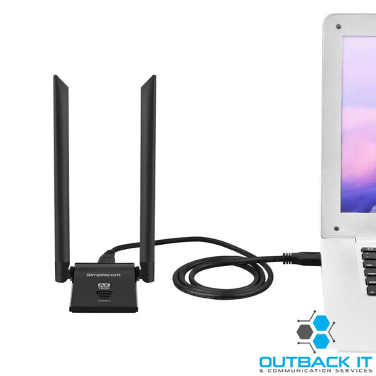 Simplecom NW628v2 AX1800 Dual Band WiFi 6 USB Adapter with 2x 5dBi High Gain Antennas USB Network Adapters