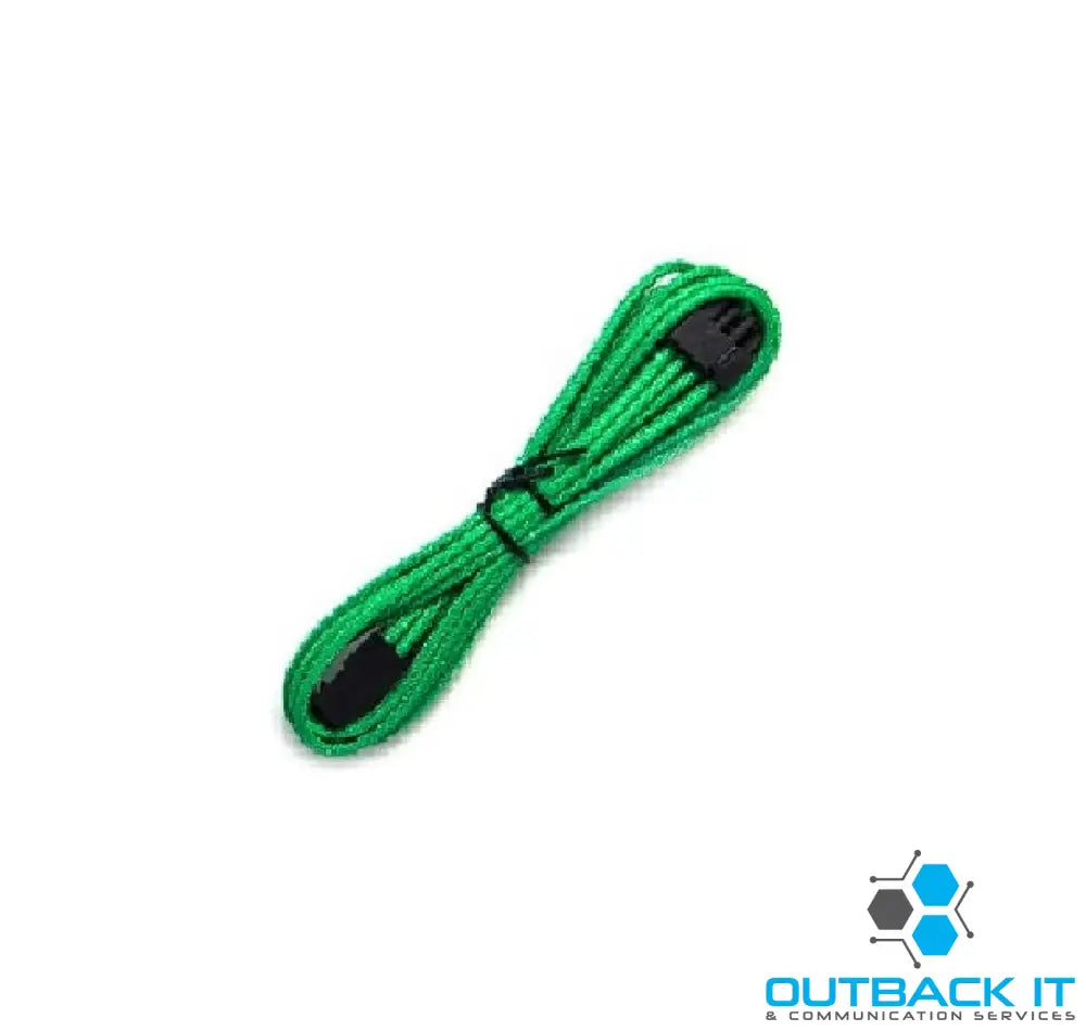 Sleeved 45cm PCI-E 6 + 2pin Cable Green Other Cables