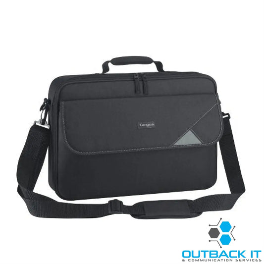 Targus 15.6’ Intellect Bag Clamshell Laptop Case with Padded Laptop Compartment/ Laptop/Notebook Bag - Black 15.6’