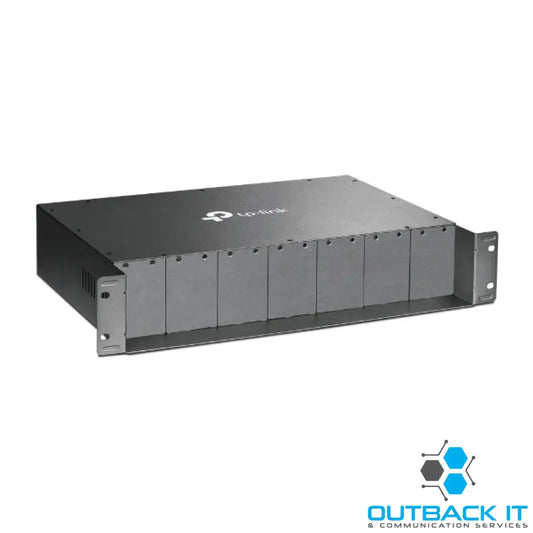 TP-Link MC1400 19’ 2U Rackmount Chassis for 14-Slot Media Converters Redundant Power Supply Hot-Swappable Mounted,Two