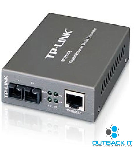 TP-Link MC210CS 1000Mbps RJ45 to 1000Mbps single-mode SC fiber Converter Full-duplex up to 15Km switching power adapter