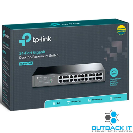 TP-Link TL-SG1024D 24-Port Gigabit Desktop/Rackmount Unmanaged Switch energy-efficient Supports MAC Plug & play 48Gbps