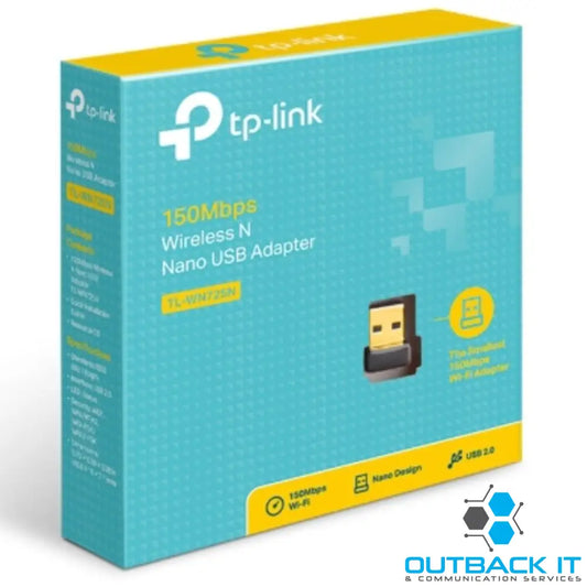 TP-Link TL-WN725N N150 Nano Wireless N USB Adapter 2.4GHz (150Mbps) 1xUSB2 802.11bgn Internal Antenna miniature design