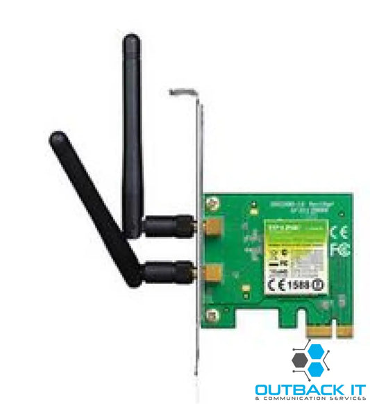TP-Link TL-WN881ND N300 Wireless N PCI Express Adapter 2.4GHz (300Mbps) 802.11bgn 2x2dBi Detachable Omni Antennas MIMO