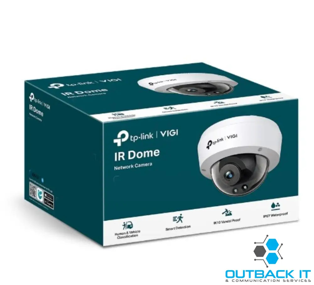 TP-Link VIGI 4MP C240I(2.8mm) IR Dome Network Camera 4mm Lens Smart Detection 3YW Cameras