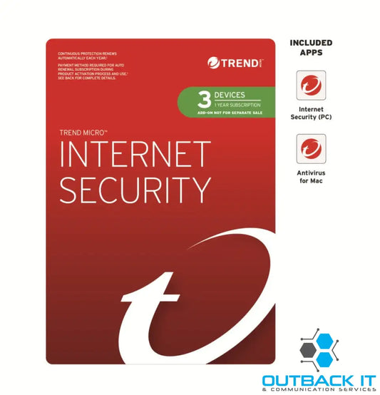 Trend Micro Internet Security (3 Devices) 1 Year Add-On Auto Renew OEM Anti-Virus Software