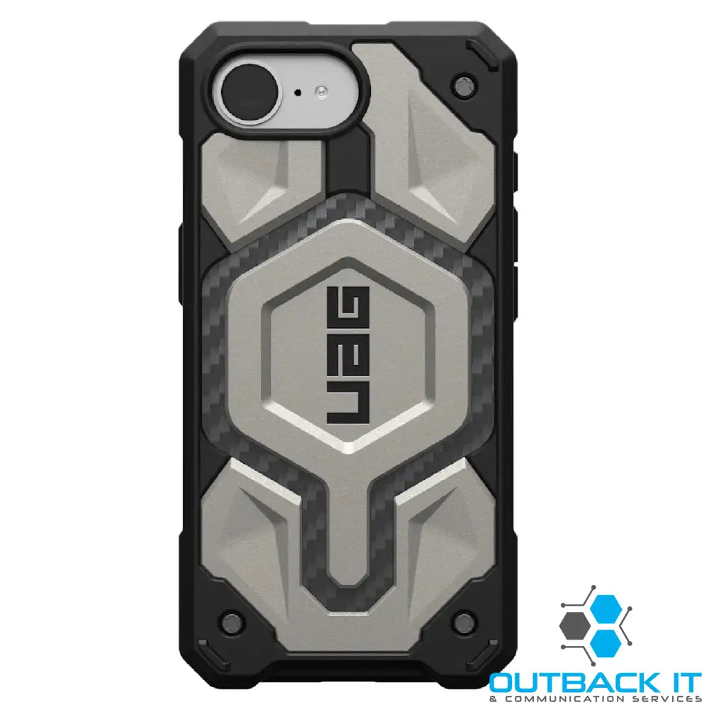 UAG Monarch Pro MagSafe iPhone 16E (6.1’) Rugged Case-Titanium (114497113636) 25ft. Drop Protection Drop + 5X