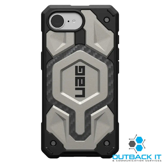 UAG Monarch Pro MagSafe iPhone 16E (6.1’) Rugged Case-Titanium (114497113636) 25ft. Drop Protection Drop + 5X