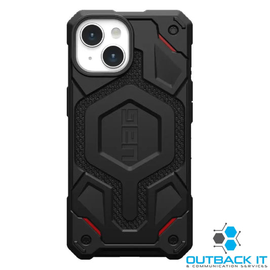 UAG Monarch Pro MagSafe Kevlar Apple iPhone 15 (6.1’) Rugged Case - Kevlar Black(114219113940),25ft. Drop Protection