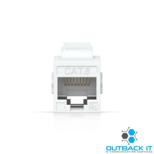 Ubiquiti Cat6 Keystone Coupler 12-Pack White Pass-Through Cat6 Keystone Coupler For Connecting Pre-Terminated Ethernet