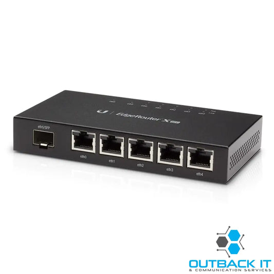 Ubiquiti EdgeRoute Advanced Gigabit Ethernet Router - Compact Powerful Router Sporting,5 Gigabit RJ45 Ports Passive PoE