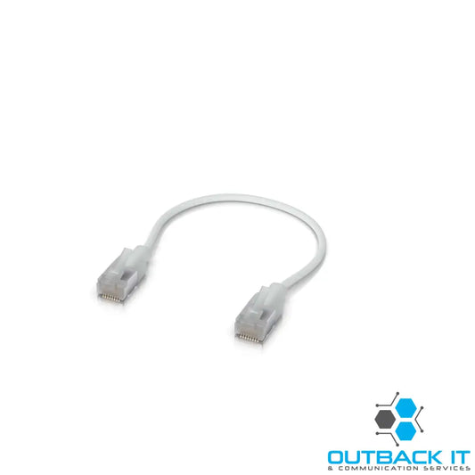 Ubiquiti UniFi Premium Patch Cable,0.15M Single-Pack White Ultra-Thin Braided Patch Cable Designed Optimized 10GbE