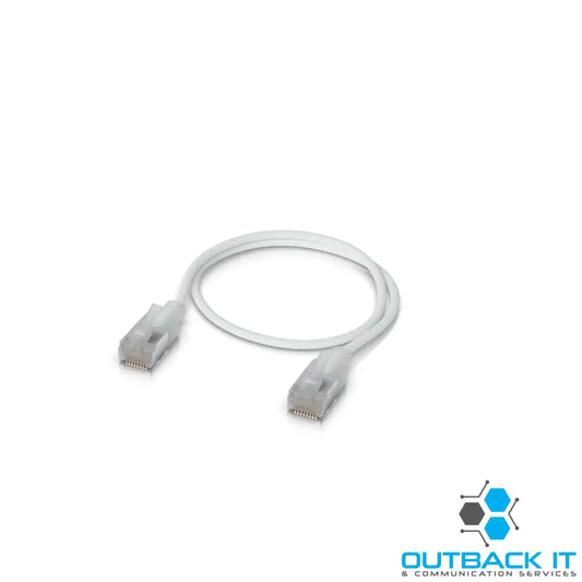 Ubiquiti UniFi Premium Patch Cable,0.3M White Ultra-Thin Braided Patch Cable Designed Optimized 10GbE Networking Cables