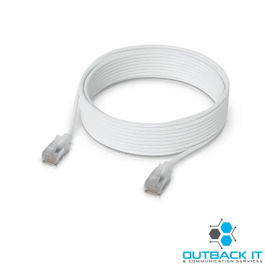 Ubiquiti UniFi Premium Patch Cable 12M White Ultra-thin Braided Patch Cable Designed And Optimized For 10 GbE